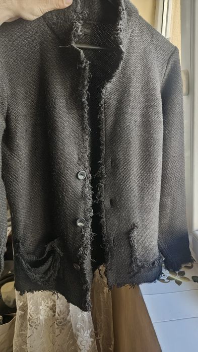 Jachetă tweed bărbați, margini destrămate,  unicat, handmade