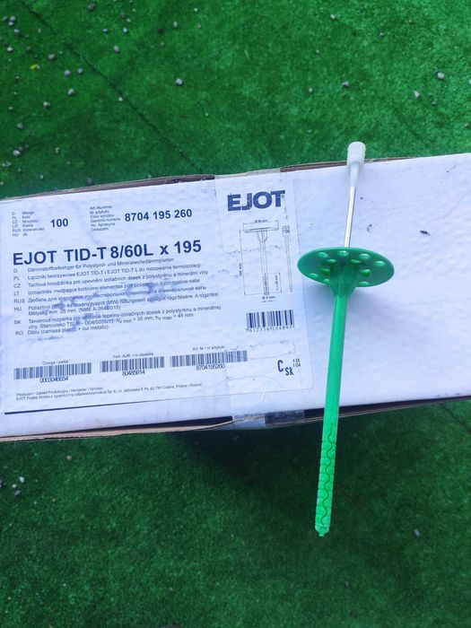 Дюбели за каменна вата с метален пирон EJOT