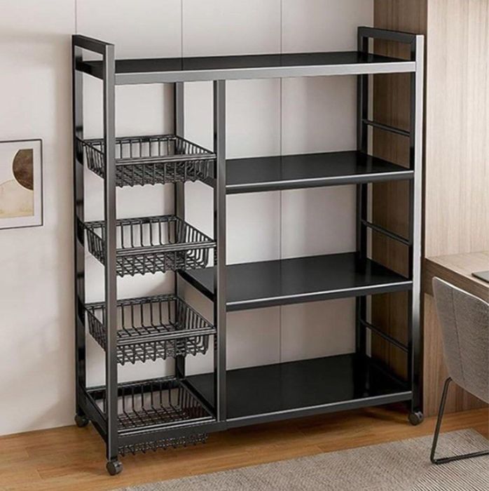 Напольная кухонная стойка для хранения овощей и фруктов с колесами за