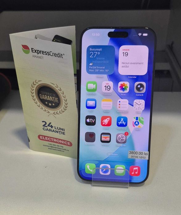 iPhone 16 Pro Max 256Gb 99% bateria (AG32 Vaslui B28749.1) 2 ANI GARANTIE!