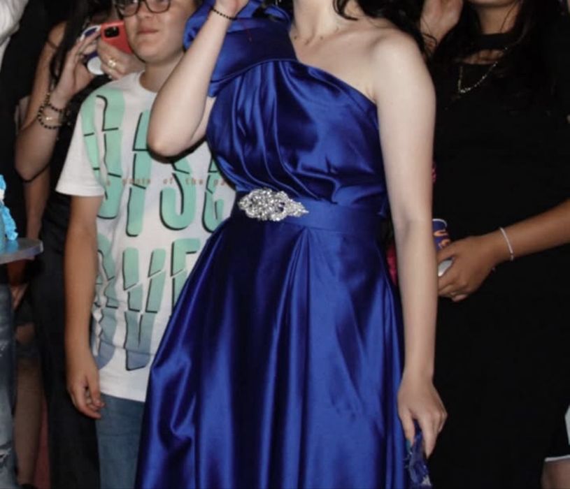 Rochie lunga -albastru regal