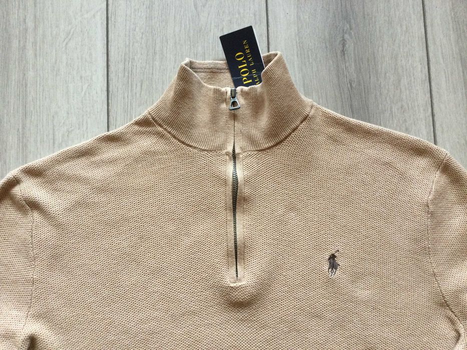 НОВ оригинален бежов пуловер фланела POLO RALPH LAUREN размер M от САЩ