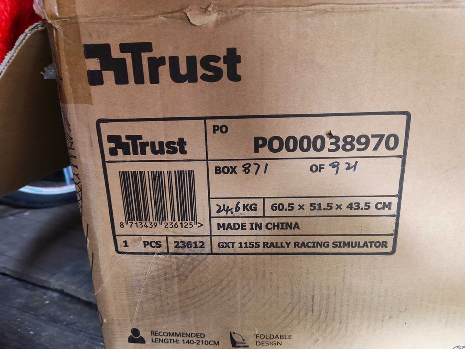 Trust gxt 1155 rally racing simulator seat (set simulator curse)
