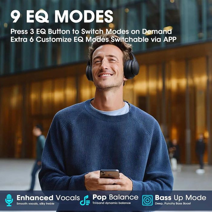 Bluetooth слушалки LIFE 4 с приложение и 90 часа живот