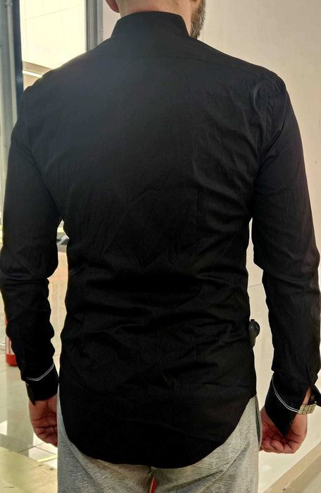 cămașă Zara slim fit neagră, nou cu etichetă  bigotti tommy ck