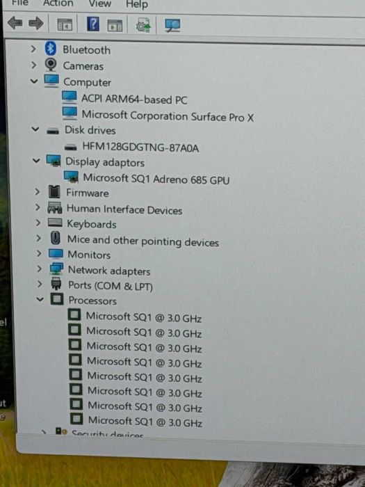 Microsoft Surface Pro X Microsoft SQ1/8RAM/128SSD/QHD Touch