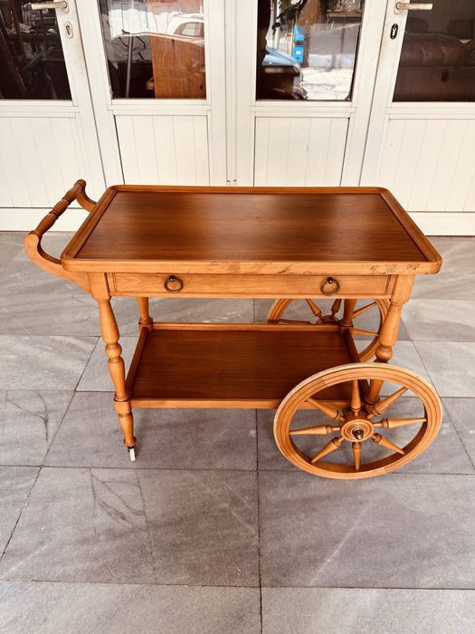 Шведска тиковa сервираща количка Mid Century / Scandinavian Modern