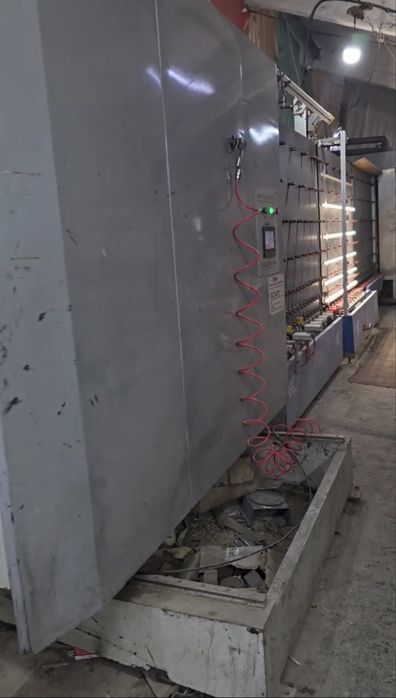 Автоматическая мойка стекла с  прессом