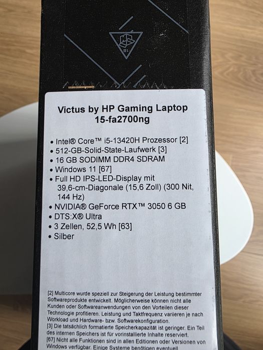 Геймърски лаптоп HP Victus 15-fa2700ng (B7VJ7EA)