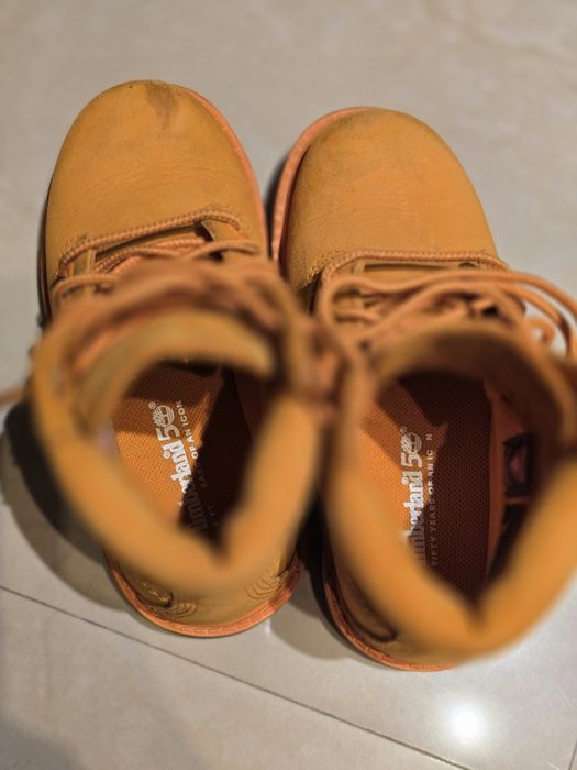 Ghete/ bocanci copii Timberland portocaliu marime 27- ediție limitată!