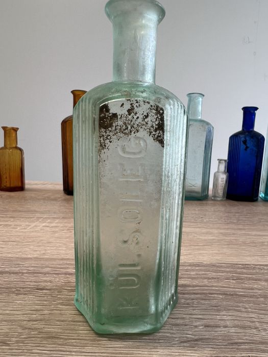 Colecție 10 sticle vechi de farmacie „KÜLSŐLEG” – Imperiul Austro-Ungar