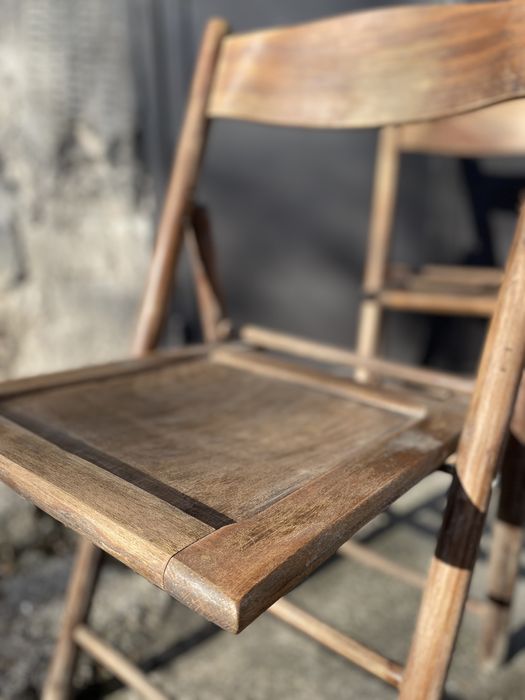 Дървени сгъваеми столове 5бр