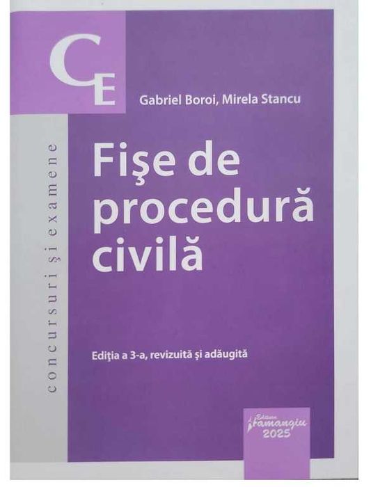 Fișe de procedură civilă- G. Boroi ed. a 3-a 2025 PDF si OCR