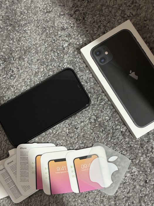Apple iPhone 11 64GB Black Original – Neverlock, Face ID OK, Complet la Cutie + Husă Cadou