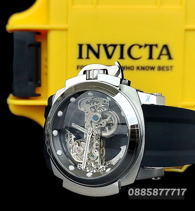 часовник INVICTA Coalition Forces Skeleton Silver automatic 56 mm