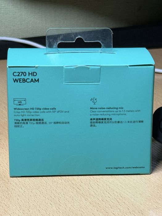 Веб-камера Logitech C270 HD 720p / микрофон / коробка