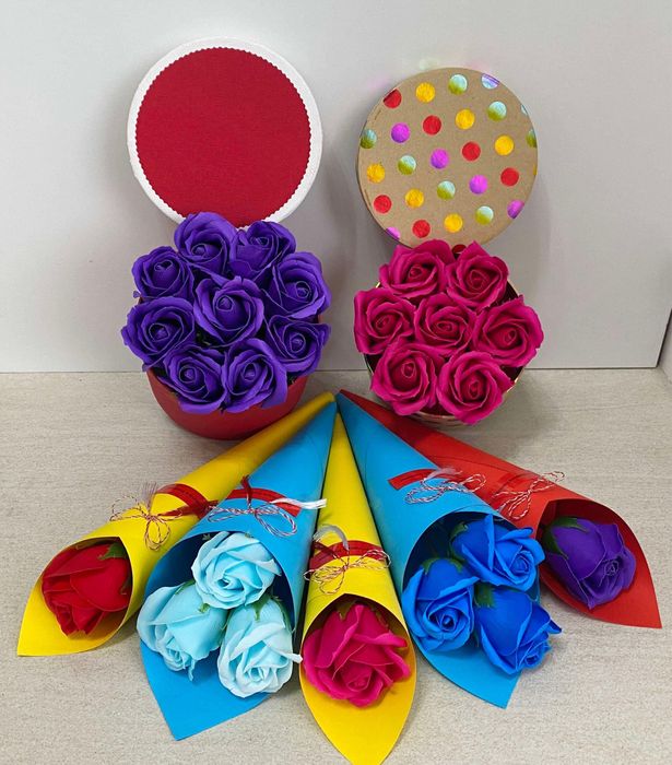 Buchet trandafiri sapun