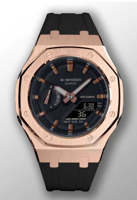 Ceas Sport Casio G shock Royal AP Casioak ga2100 ROZE BLACK ,Nou, Garantie 2 ani