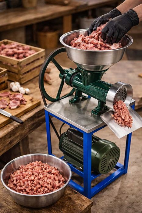 Masina de carne electrica 1.5kW cu masa productie continua