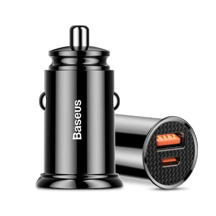Incarcator auto bricheta USB + Type C quick charge 30W Baseus