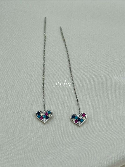 Cercei argint cu fir