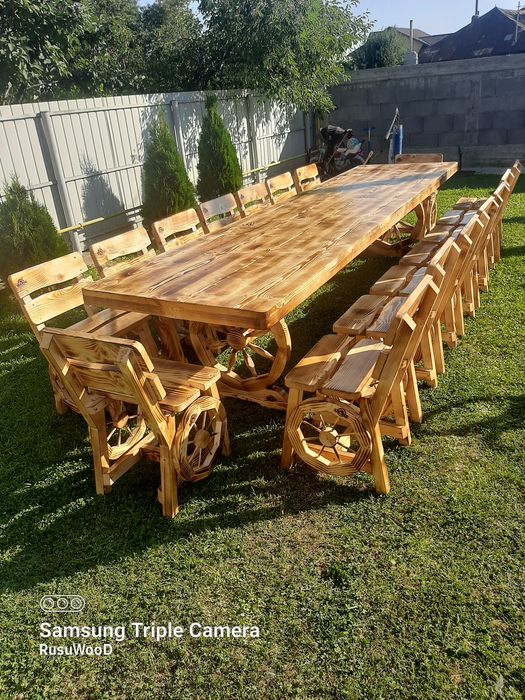 Masa，banci，scaune，mobilier pentru amenajari terase，foisoare  sau gradini