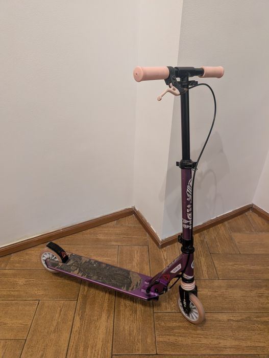 Trotinetă Oxelo mid 5 cu Suspensii şi Frâne pe Ghidon Mid 5 Violet Copii