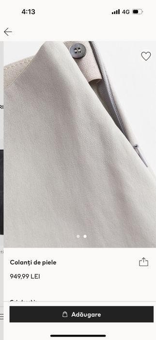 Colanti/pantaloni  din piele naturala