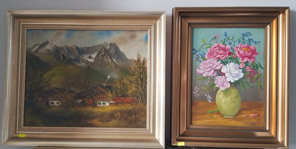 Ramă/tablou vechi din lemn masiv