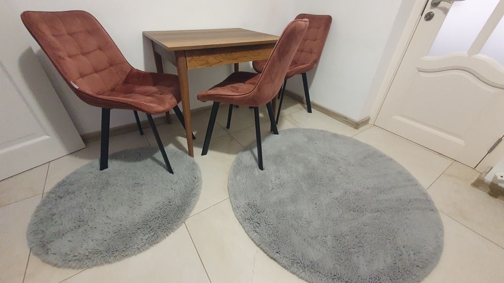 Masă, scaune , covoare ..