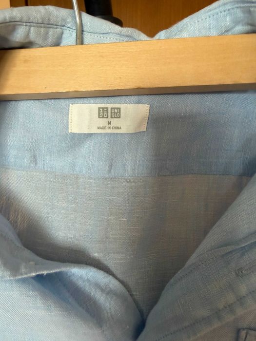Ленена риза небесно син цвят UNIQLO, размер М