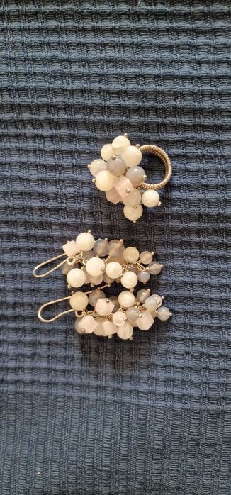 Cercei si inel chiorchine de pietre semipretioase