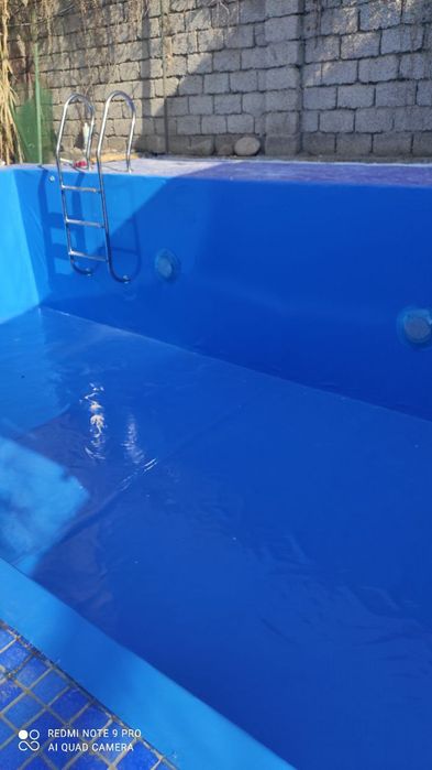 Обшивка бассейнов ПВХ материалом , доставка установка