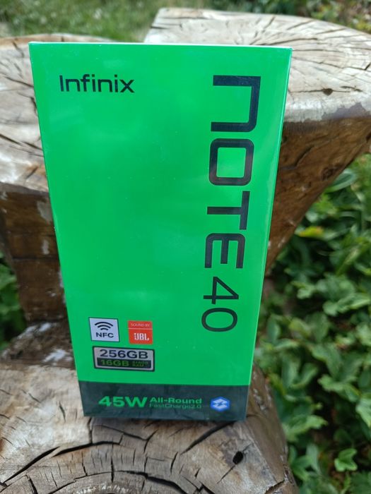Telefon mobil Infinix NOTE 40, 8GB RAM, 256GB, 4G, Obsidian Black (Nou, sigilat)