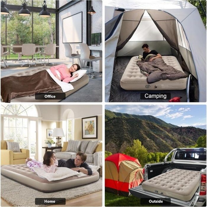 Saltea Autogonflabilă cu Pompă Electrică Integrată - Camping / Oaspeti