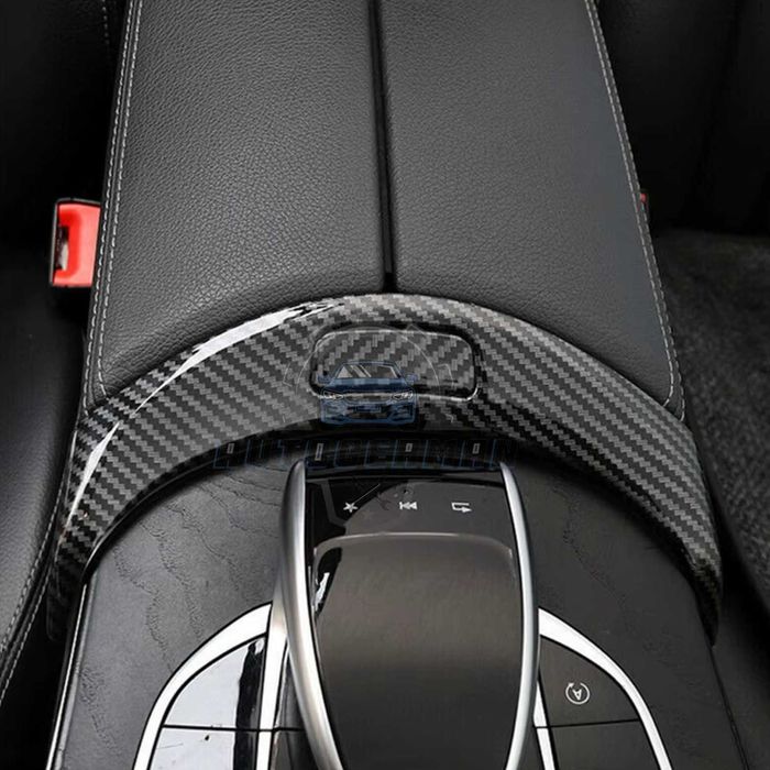 Панел за Mercedes Benz W205 W253 подлакътник карбон 200 mm (2015 - 2021) за Мерцедес C Class GLC C Class централна конзола интериорен панел karbon