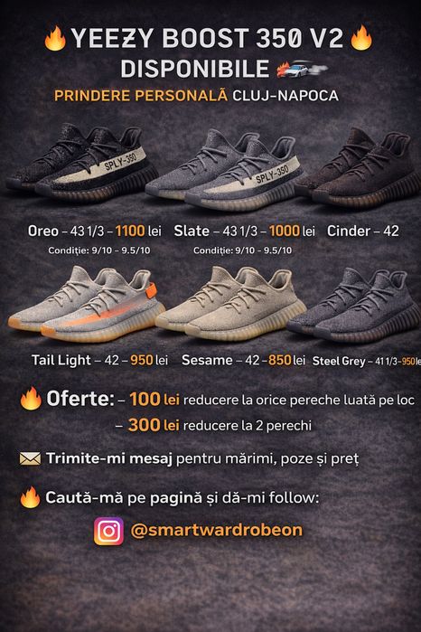 Vand yeezy boost 350 v2 - oferta ,toate perechile sunt 100 % originale