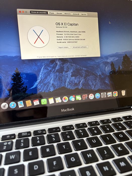 Macbook 13,3 Inch  250 GB
