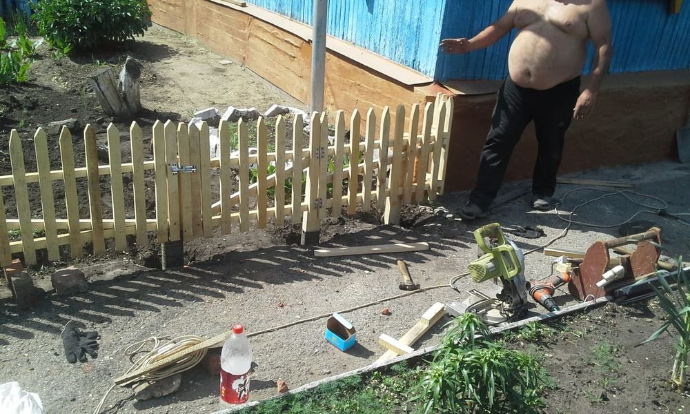Штакетник установка забор