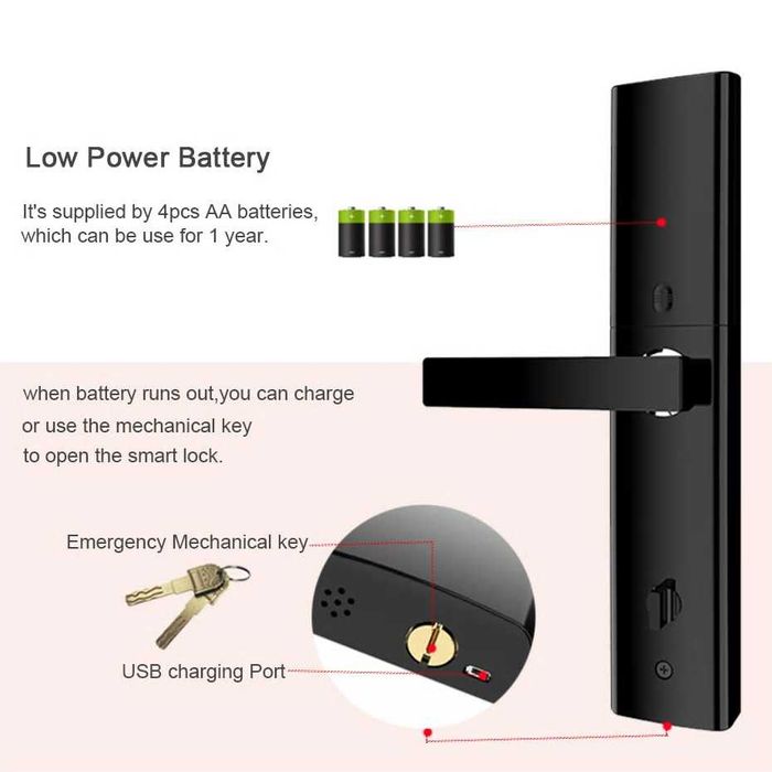 yala / incuietoare inteligenta D8 smart lock TUYA, TTLOCK