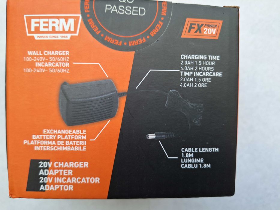 FERM incarcator acumulatori 20V, 4A sau 2A model CDA1169