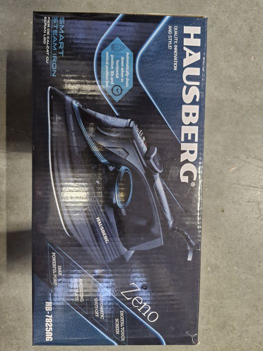 Fier de calcat cu ecran LED HAUSBERG HB-7825NG, talpa din titan