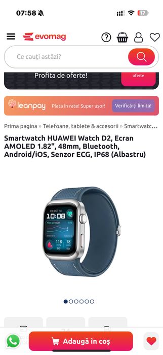 Smartwatch HUAWEI Watch D2 sigilat !