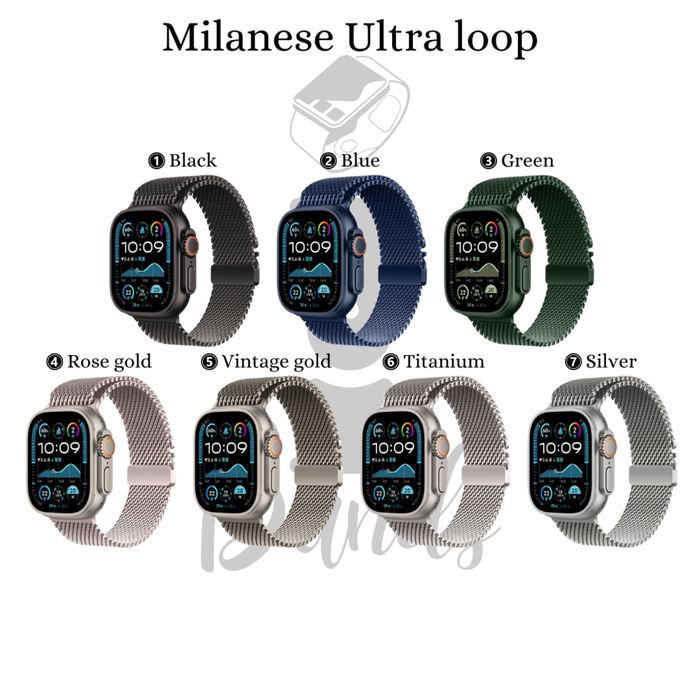 Метална каишка Titanium Milanese за Apple Watch ULTRA/SE/10/9/8/7/6/5
