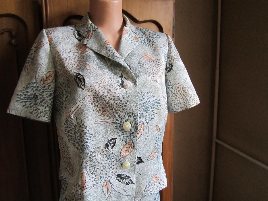 Costum dama pentru vara, imprimeu floral + bonus x 2