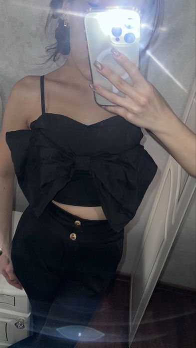 Майка с большим бантом