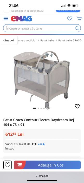 Patut pliant Graco bebelusi