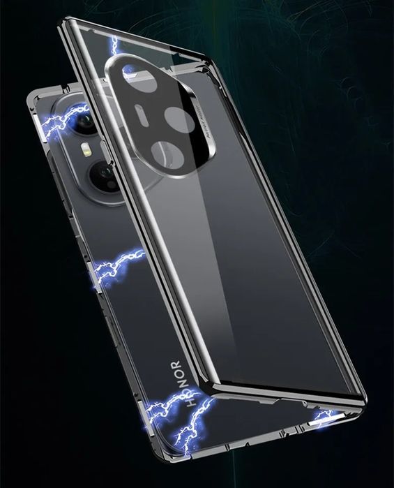 Honor 400 / Pro / Lite / Двоен 360 магнитен кейс с камера протектор