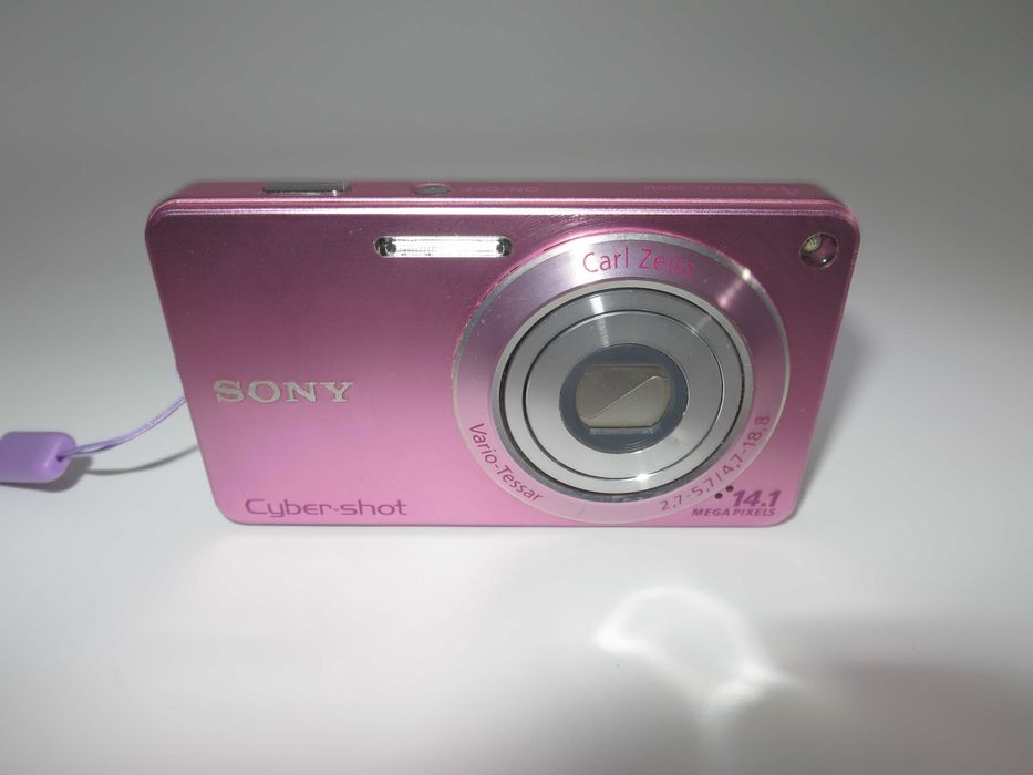 Sony Cyber-shot W350 ултра компактен фотоапарат розов цвят, дигитална камера, в отлично състояние, пълен комплект, тествана и работи перфектно