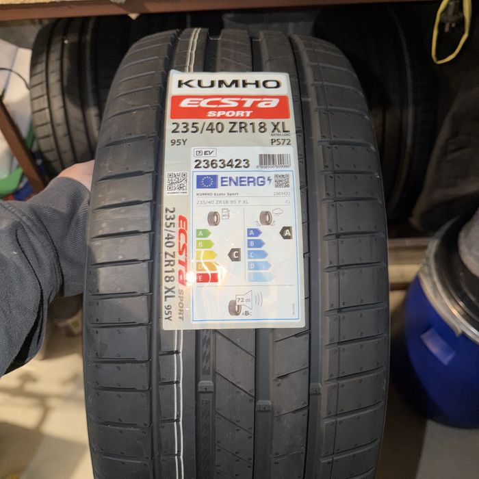 Jante aliaj  R18 5x108 + anvelope noi 235/40/R18 kumo